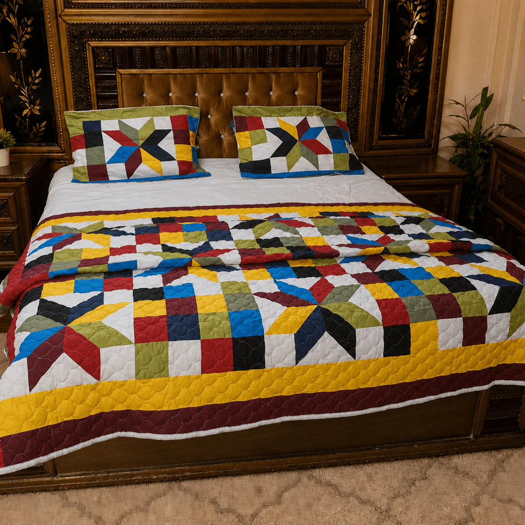 Handmade cotton patchwork comforter PC-002